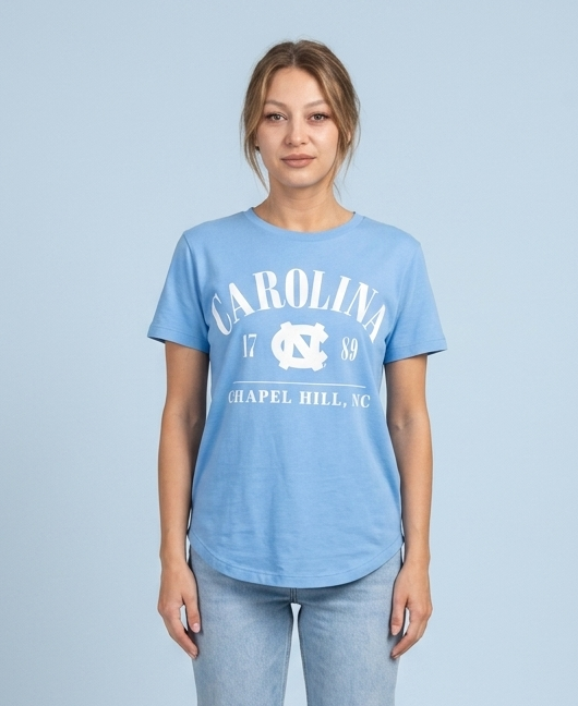 North Carolina "Hangleton" - Short- Sleeve Rounded Bottom Top