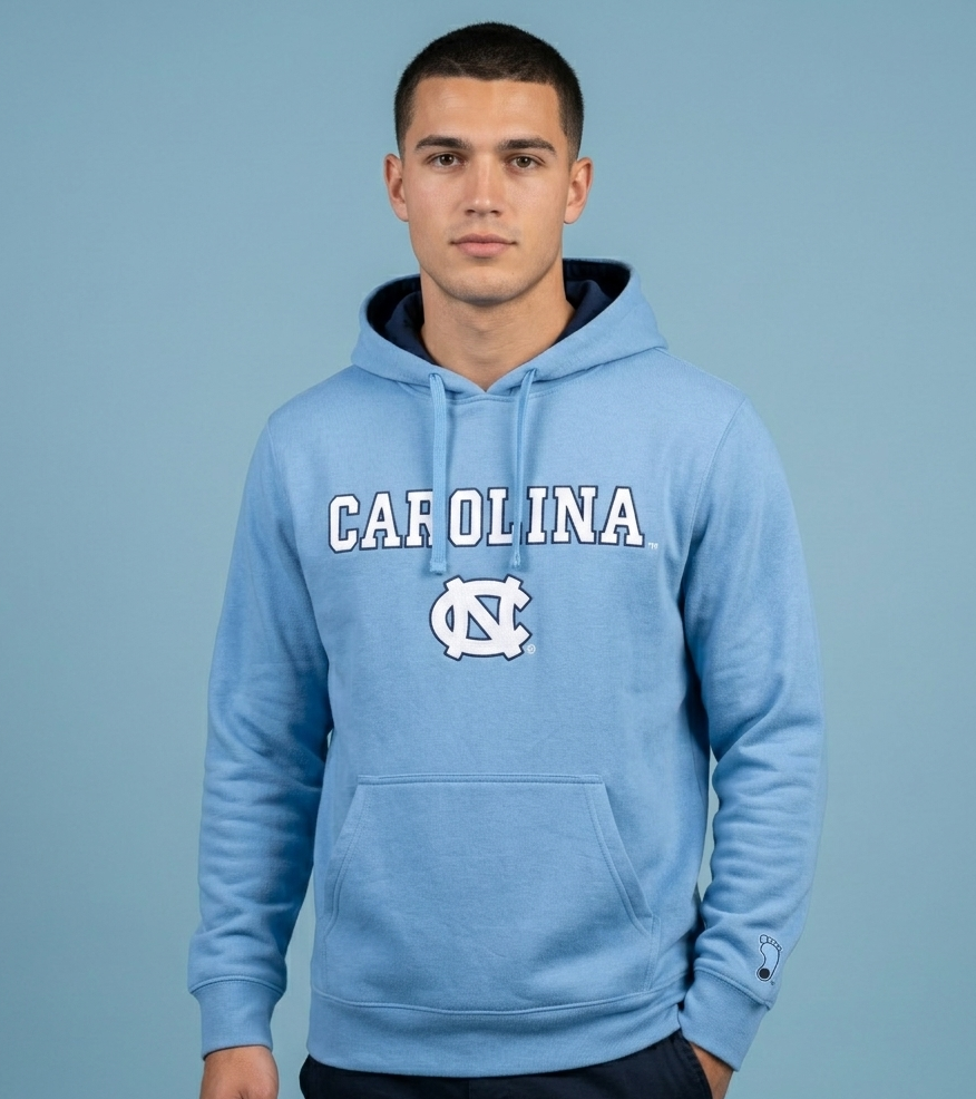 Classic Carolina Embroidered Logo Hoodie
