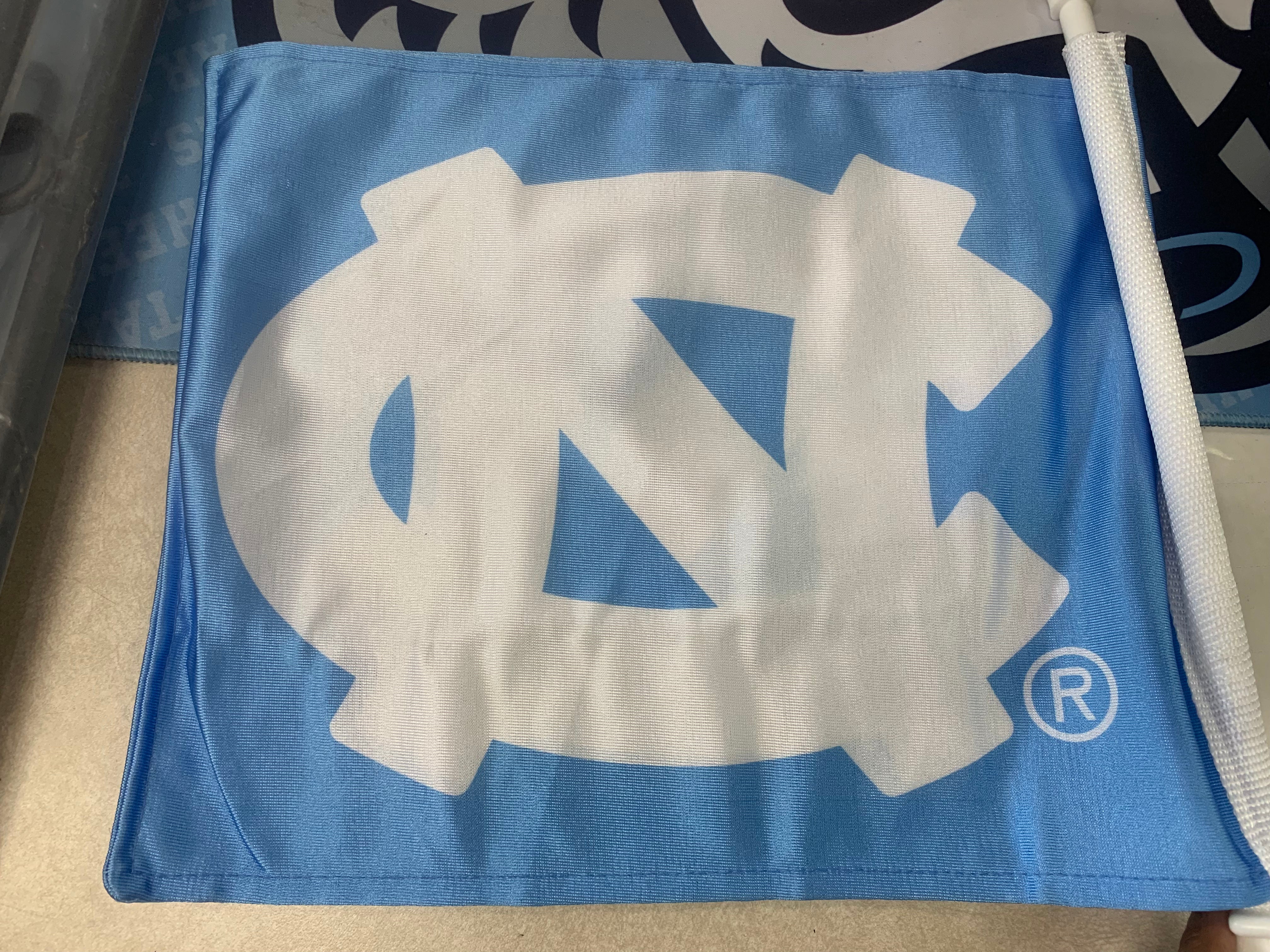 UNC Blue Two Sided Car Flag