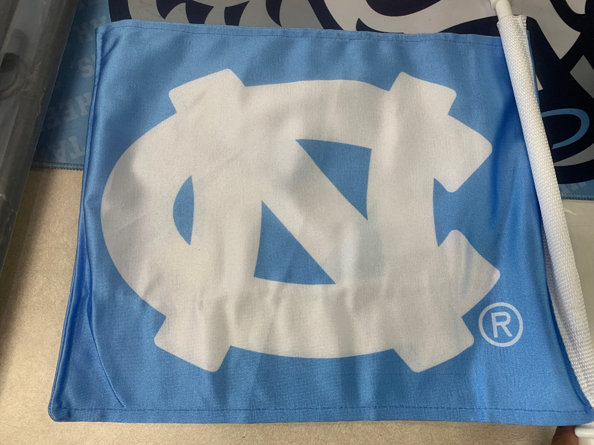 UNC Blue Two Sided Car Flag