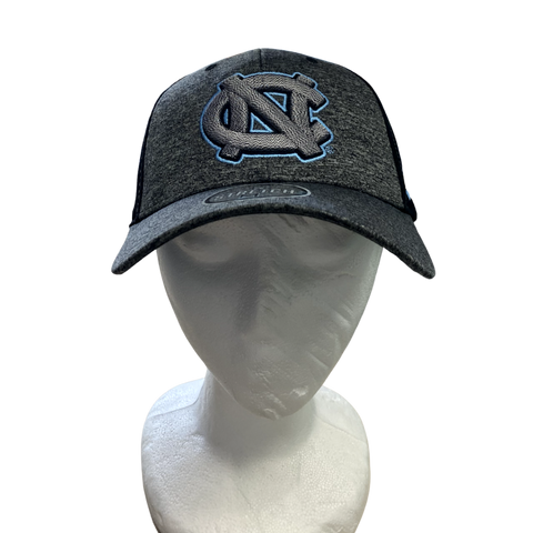 UNC Gray/Black Stretch Hat with logo- Z Squabble