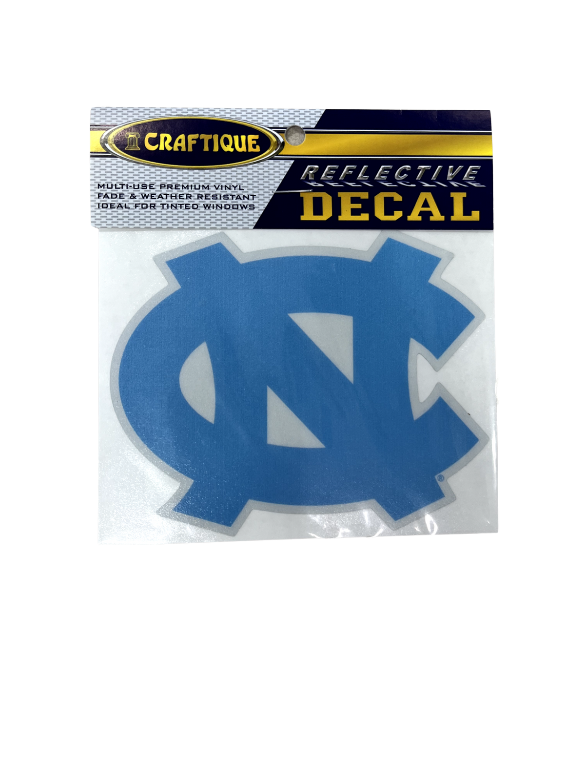 Carolina Blue UNC Logo Reflective Decal