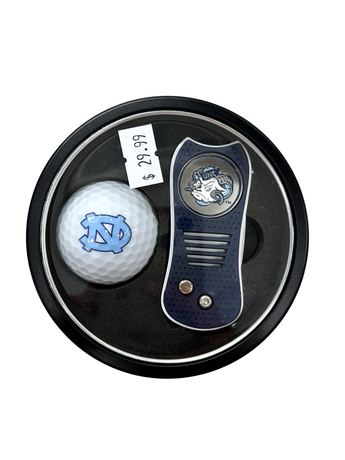 UNC Golf Divot Marker and Ball Set