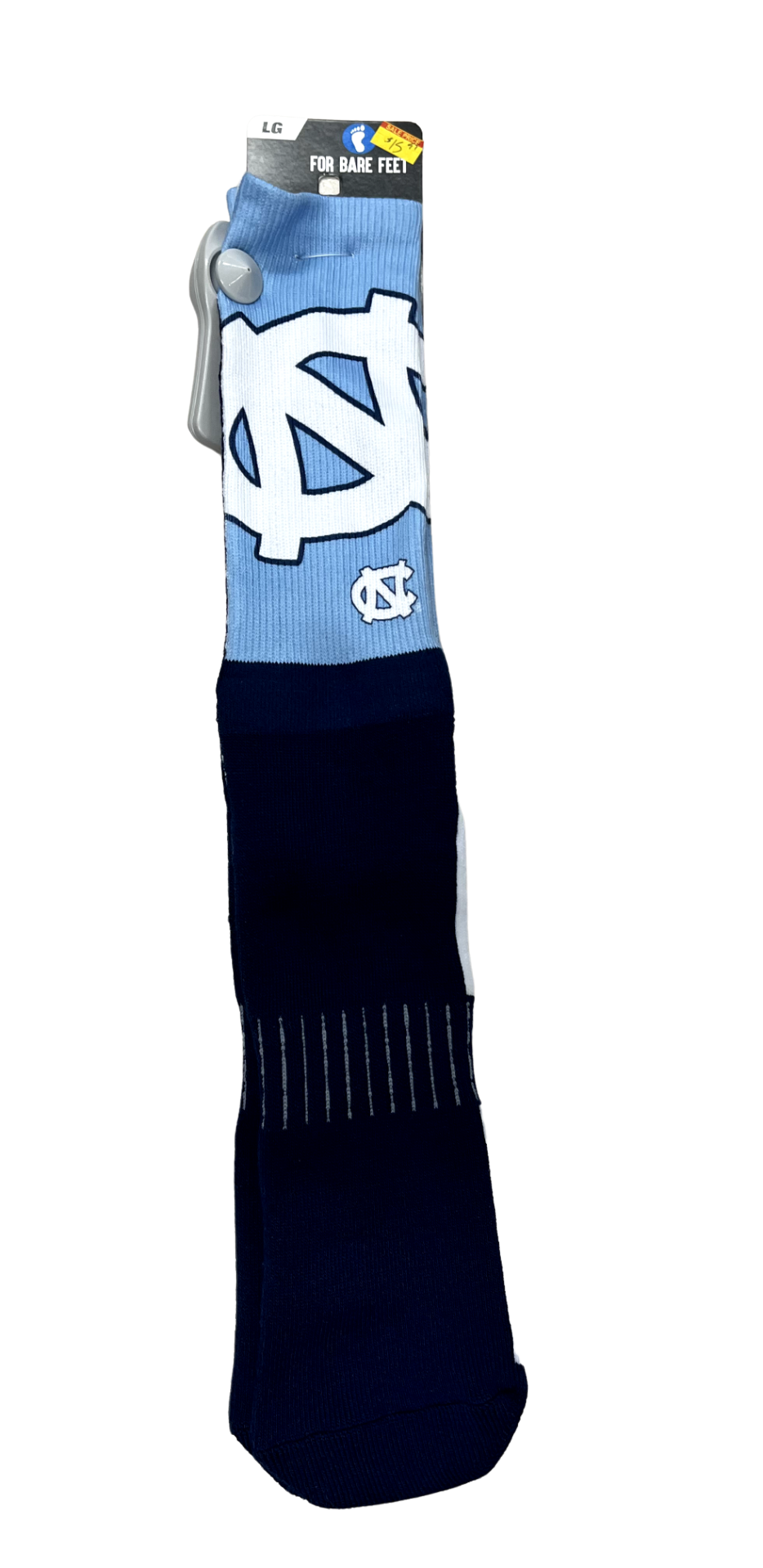 UNC Logo Carolina Blue & Navy Socks