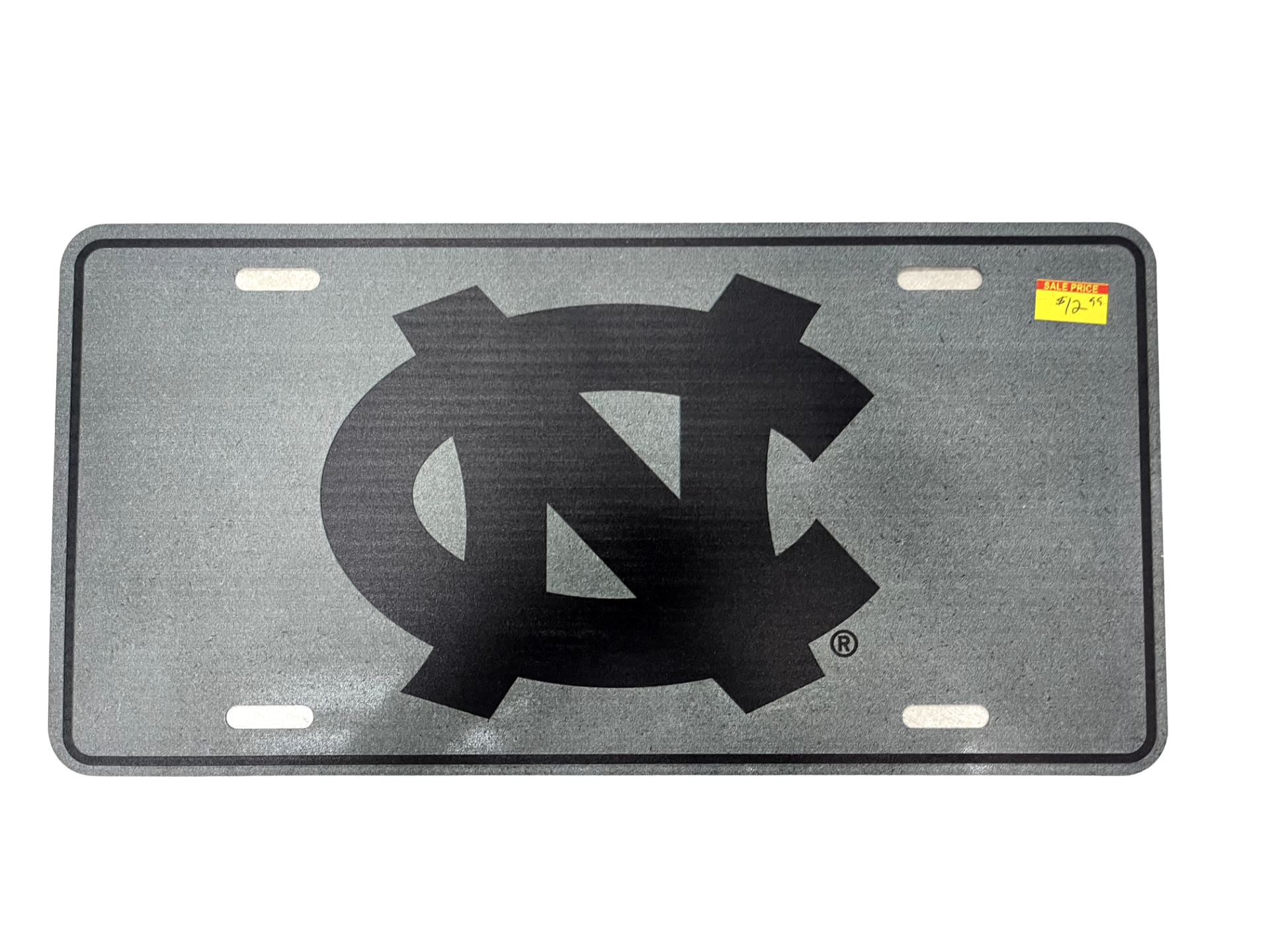 Gray UNC Logo License Plate