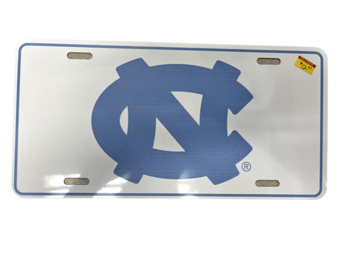 UNC Carolina Blue and White License plate