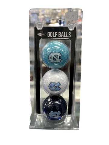 UNC Multi-Colored Golf Balls 3-Pack