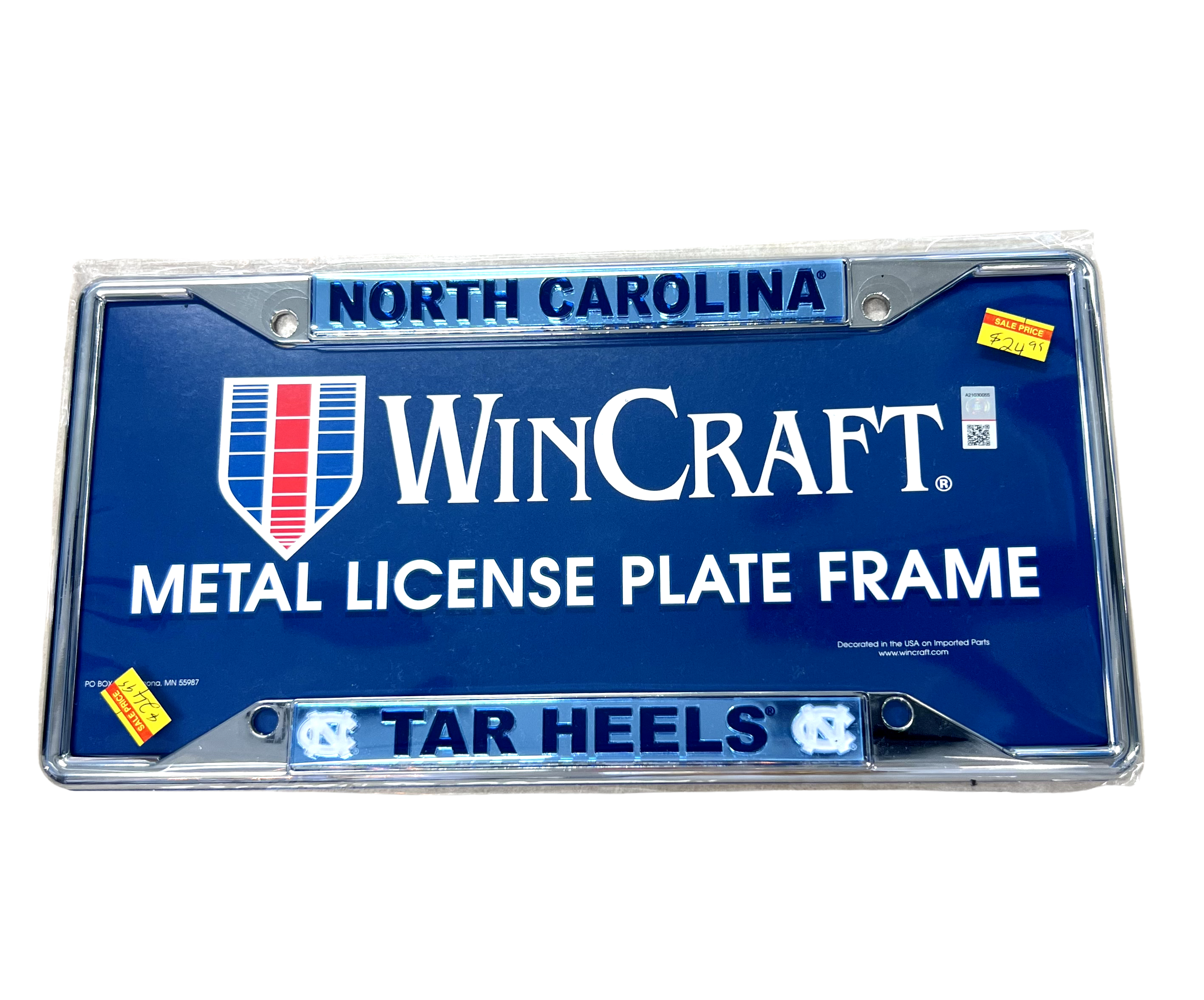 UNC Tar Heels Metal License Plate Frame