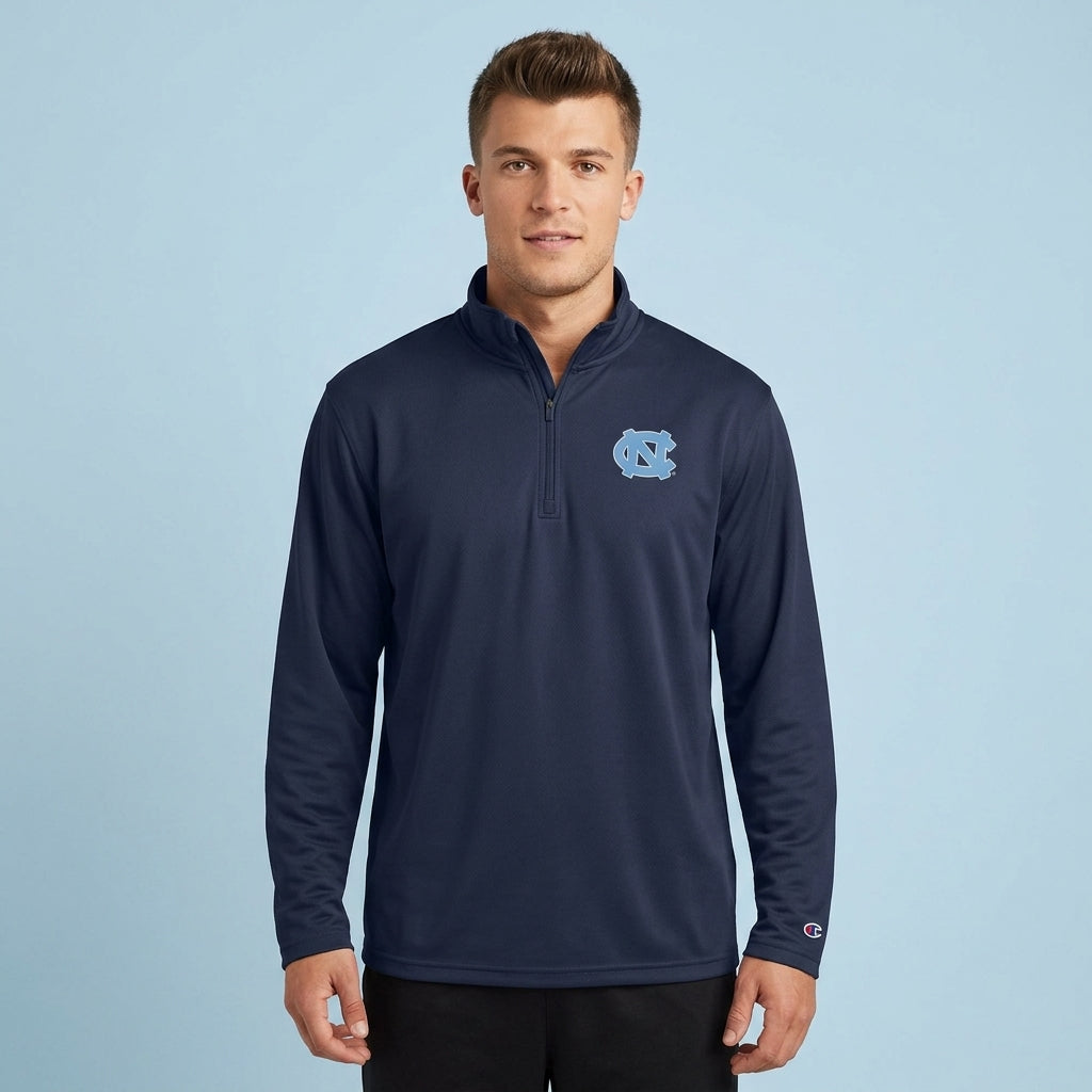 Men's Mesh Quarter Zip Navy Jacket
