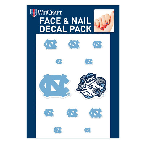 UNC Face and Nail Decals Pack
