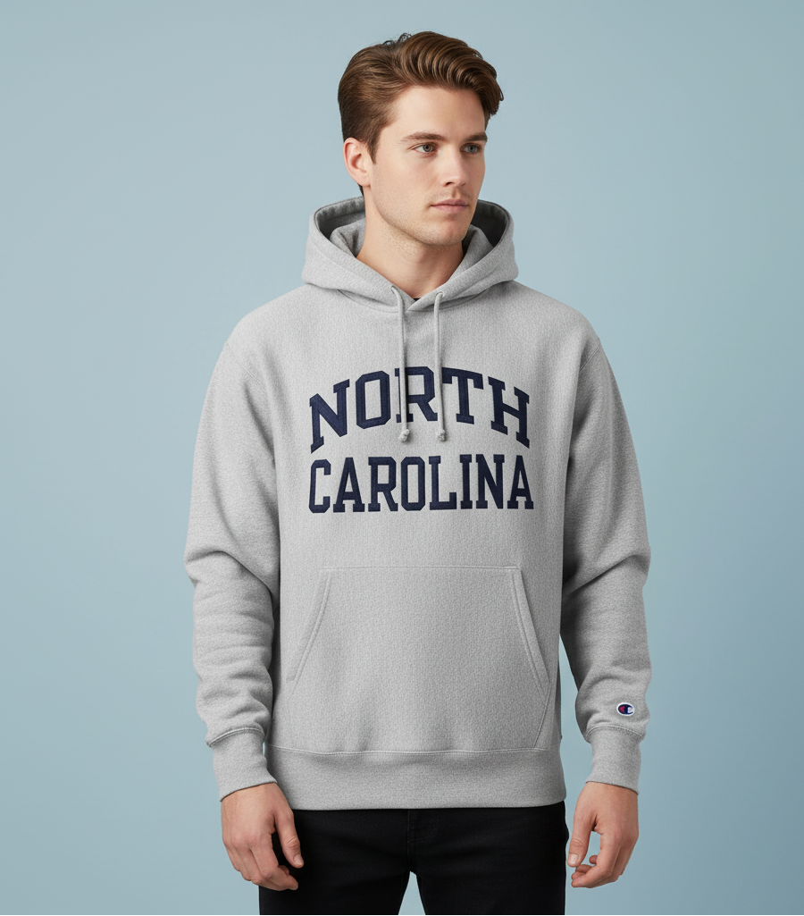 North Carolina Reverse Weave Hoodie