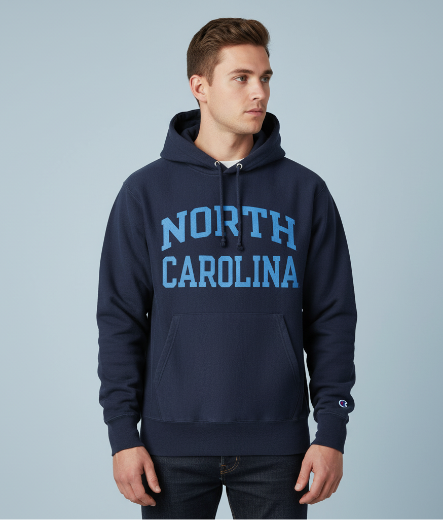 North Carolina Reverse Weave Hoodie