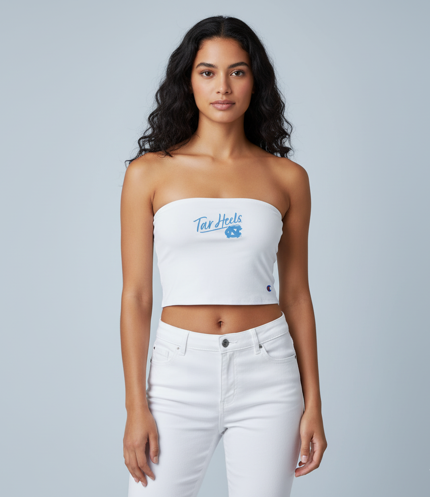 Tar Heels White Tube Top