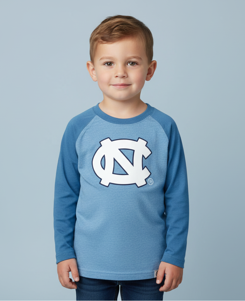 UNC Boys Raglan Long-Sleeve Shirt - Kids