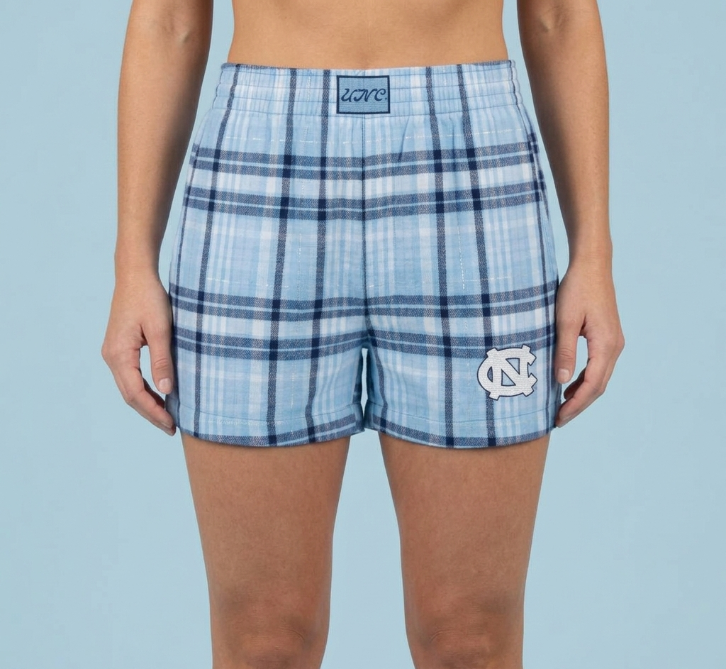 UNC Ladies Flannel Shorts