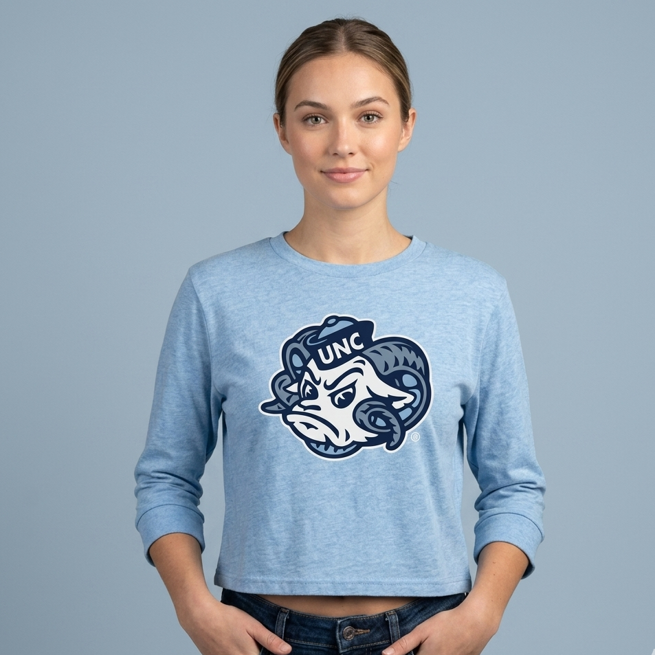 UNC Mascot Rameses Long-Sleeve Shirt- Youth