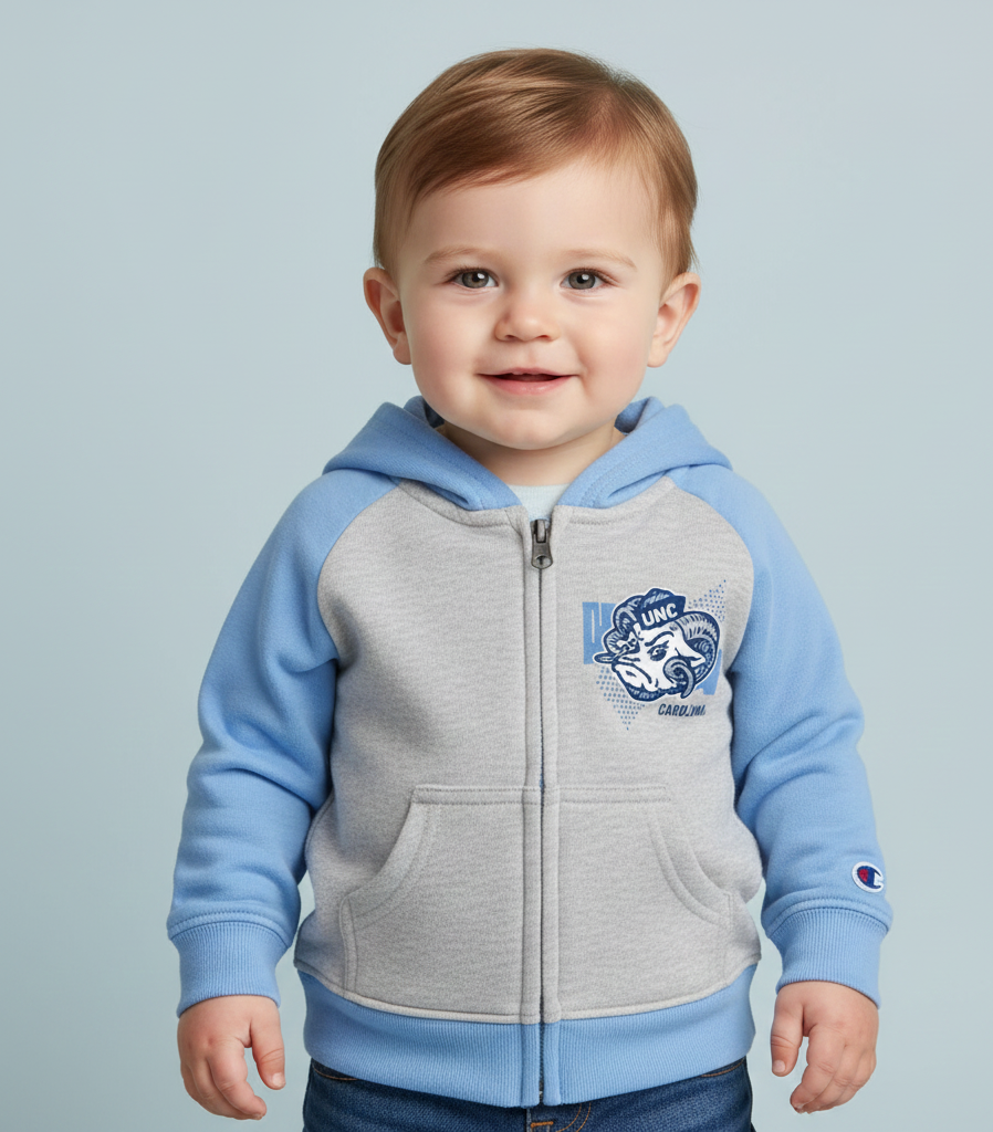 UNC Rameses Full Zip Hoodie - Infant