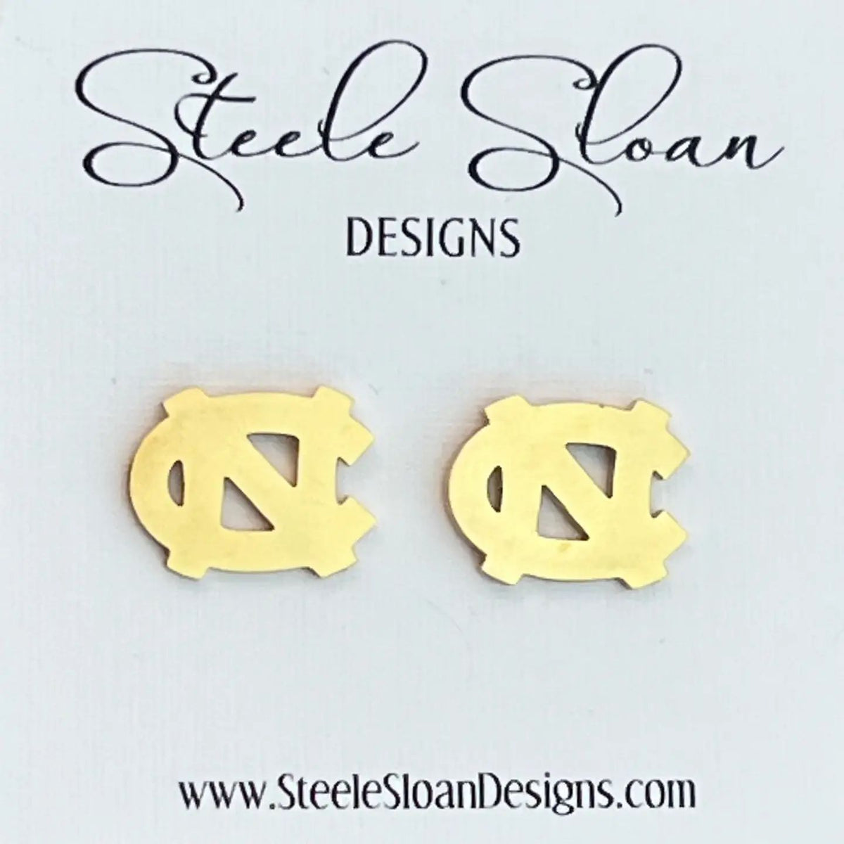 UNC Logo Gold Earrings