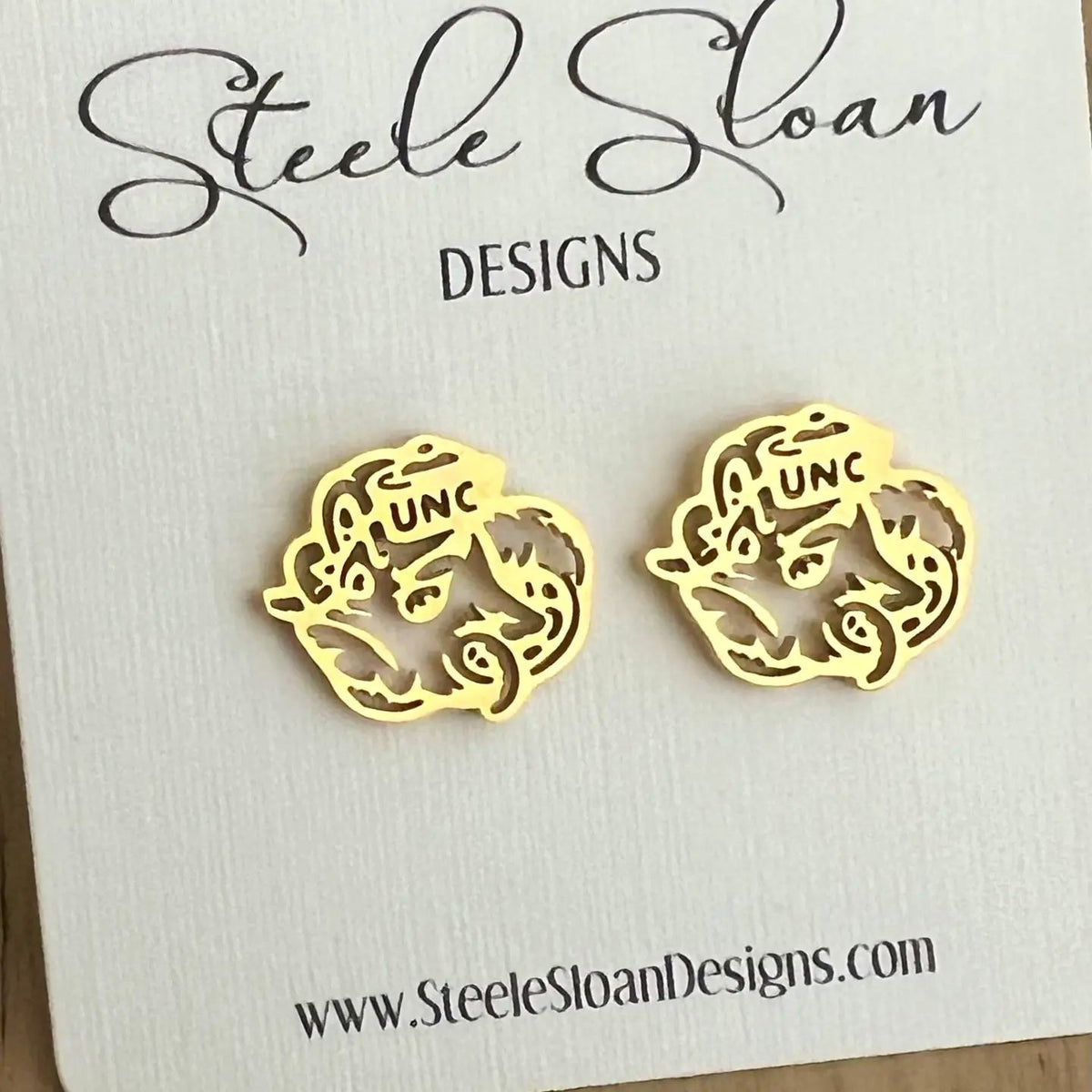 Rameses Gold Stud Earrings