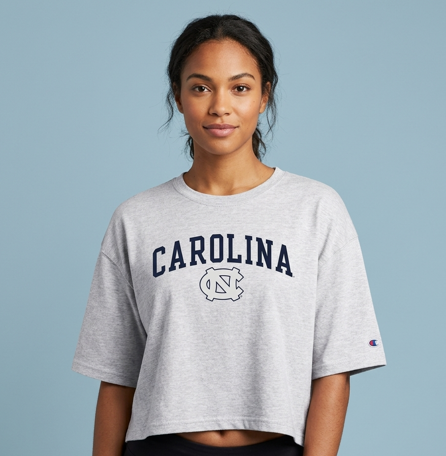 Women's Carolina Light Gray Cropped Top