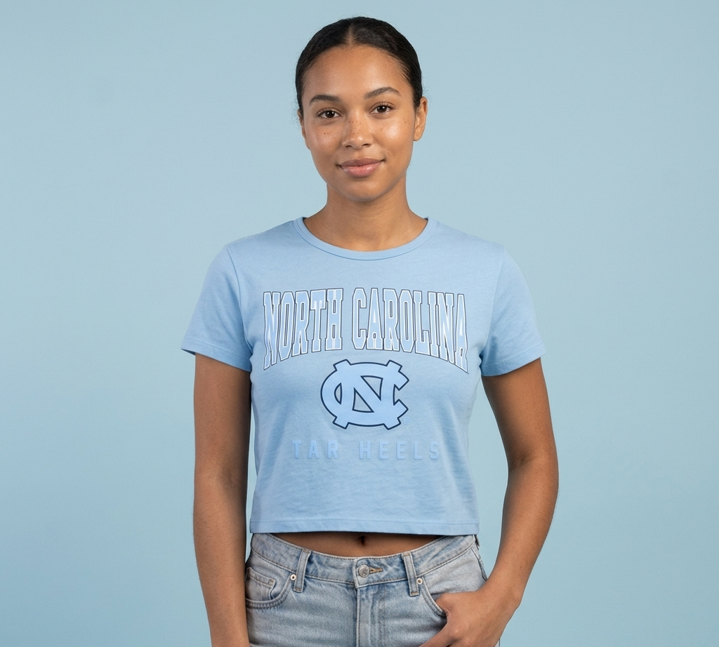 Women's North Carolina Logo Cropped T-Shirt