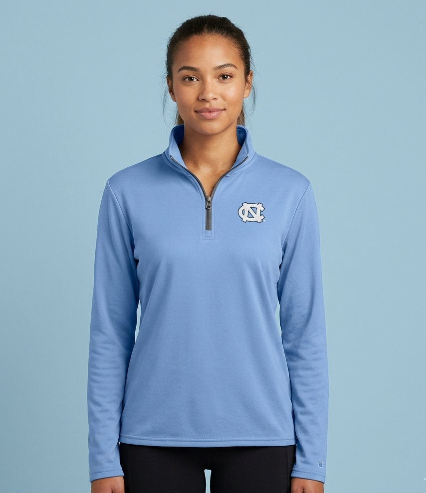 Women's UNC Logo Quarter Zip Jacket
