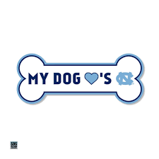 "My Dog Loves UNC" Rugged Sticker