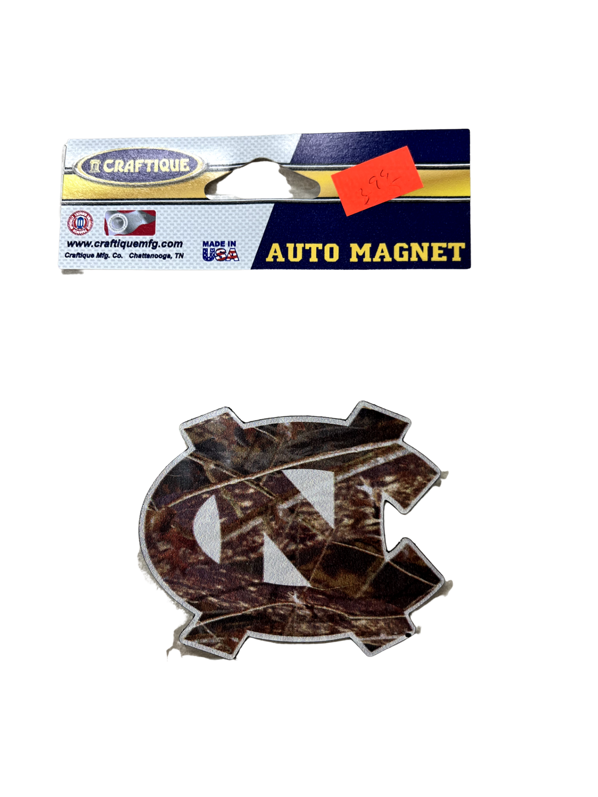 Camo UNC Logo Auto Magnet