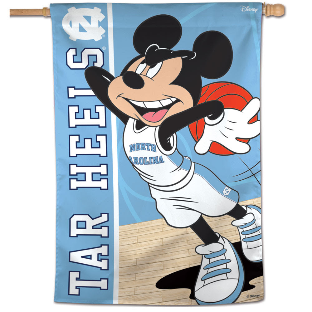 Mickey Mouse Tar Heels Flag (28x40)