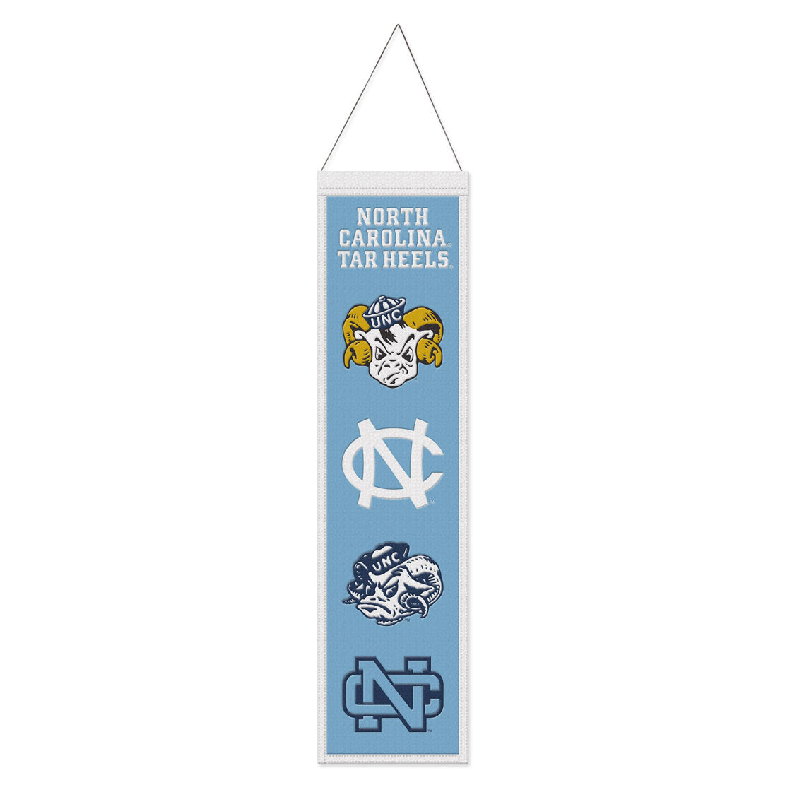 NC Tar Heels Wool Banner