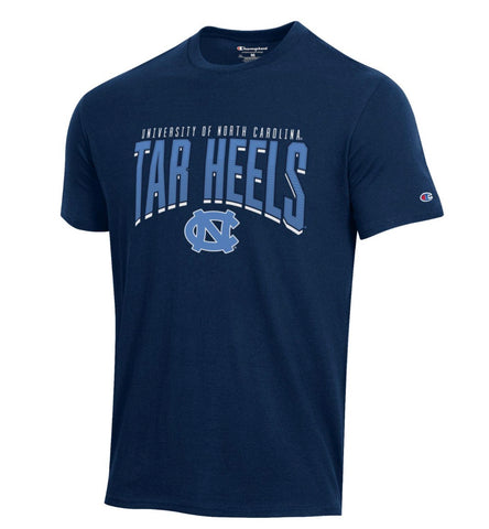 Tar Heels Textured Letters Navy T-Shirt